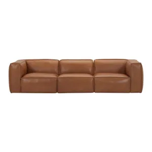 Linden Leather 4 Seat Sofa - Ranch Tan by Lounge Lovers, a Sofas for sale on Style Sourcebook