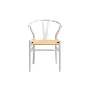 Wishbone Ark Dining Chair - White by Lounge Lovers, a Dining Chairs for sale on Style Sourcebook
