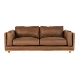 Nevada Leather 3 Seat Sofa - Phoenix Brown by Lounge Lovers, a Sofas for sale on Style Sourcebook