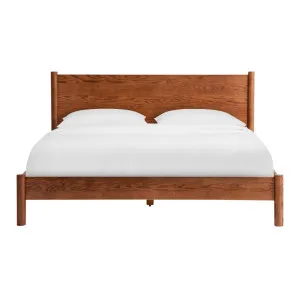 Ollie Queen Bed Frame - Walnut Brown by Lounge Lovers, a Beds & Bed Frames for sale on Style Sourcebook