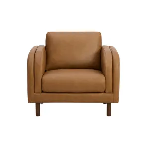 Lila Leather Armchair - Grange Tan by Lounge Lovers, a Chairs for sale on Style Sourcebook