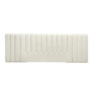 Arlo Queen Tufted Wide Headboard - Ivory by Lounge Lovers, a Bed Heads for sale on Style Sourcebook