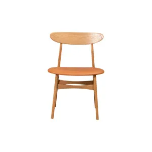 Oskar Dining Chair - Oak/Tan Leather by Lounge Lovers, a Dining Chairs for sale on Style Sourcebook
