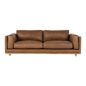 Nevada Leather 4 Seat Sofa - Phoenix Brown by Lounge Lovers, a Sofas for sale on Style Sourcebook