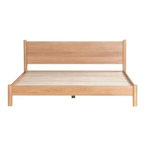 Ollie King Bed Frame - Oak by Lounge Lovers, a Beds & Bed Frames for sale on Style Sourcebook
