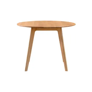 Oskar Round Dining Table - Oak 100cm by Lounge Lovers, a Dining Tables for sale on Style Sourcebook