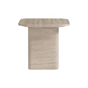 Cava Square Side Table - Travertine by Lounge Lovers, a Side Table for sale on Style Sourcebook