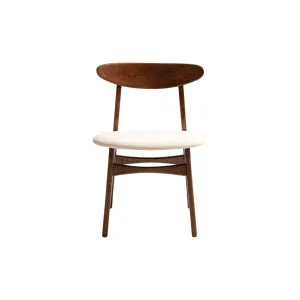 Oskar Dining Chair - Walnut Brown/Natural by Lounge Lovers, a Dining Chairs for sale on Style Sourcebook