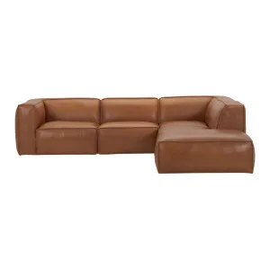 Linden Leather Right Corner Sofa - Ranch Tan by Lounge Lovers, a Sofas for sale on Style Sourcebook