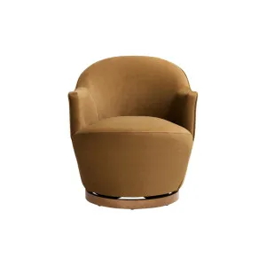 Chloe Swivel Chair - Mohair Walnut by Lounge Lovers, a Chairs for sale on Style Sourcebook