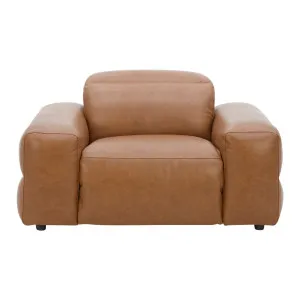 Hunter Leather Recliner Armchair - Grange Saddle by Lounge Lovers, a Chairs for sale on Style Sourcebook