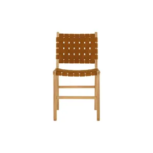 Cuba Leather Dining Chair - Woven Saddle by Lounge Lovers, a Dining Chairs for sale on Style Sourcebook
