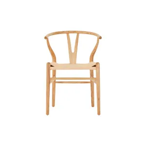 Wishbone Ark Dining Chair - Ash Wood/Natural by Lounge Lovers, a Dining Chairs for sale on Style Sourcebook
