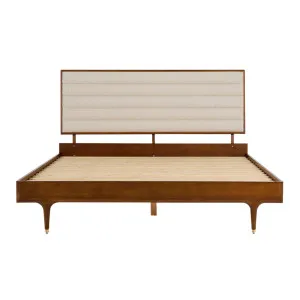 Manhattan Queen Bed - Brown/Beige by Lounge Lovers, a Beds & Bed Frames for sale on Style Sourcebook