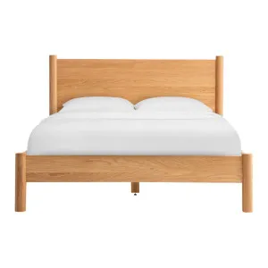 Ollie Double Bed - Oak by Lounge Lovers, a Beds & Bed Frames for sale on Style Sourcebook