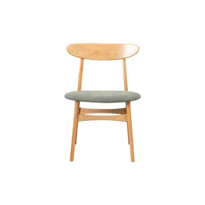Oskar Dining Chair - Oak/Green by Lounge Lovers, a Dining Chairs for sale on Style Sourcebook
