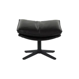 Alexander Leather Ottoman - Black Leather by Lounge Lovers, a Ottomans for sale on Style Sourcebook