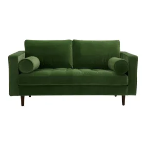 Draper 2.5 Seat Sofa - Velvet Green by Lounge Lovers, a Sofas for sale on Style Sourcebook