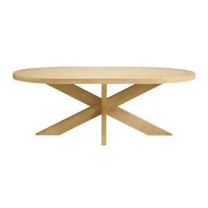 Galaxy Oval Dining Table - Oak by Lounge Lovers, a Dining Tables for sale on Style Sourcebook