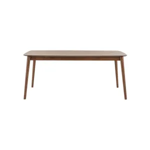 Otis 180cm Dining Table - Walnut Brown by Lounge Lovers, a Dining Tables for sale on Style Sourcebook