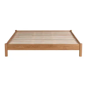 Ollie King Bed Base - Oak by Lounge Lovers, a Beds & Bed Frames for sale on Style Sourcebook