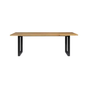 Bronte 220cm Dining Table - Natural/Black by Lounge Lovers, a Dining Tables for sale on Style Sourcebook