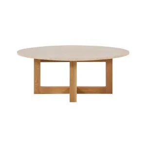 Bronte Round Coffee Table - Travertine by Lounge Lovers, a Coffee Table for sale on Style Sourcebook