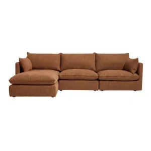 Loft Mini Left Chaise Sofa - Luxe Rust by Lounge Lovers, a Sofas for sale on Style Sourcebook
