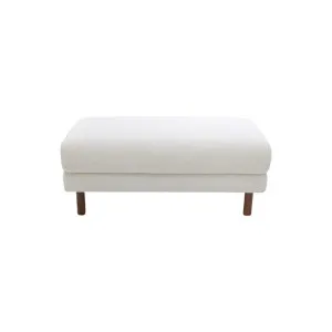 Lila Ottoman - Aria Natural (Walnut Leg) by Lounge Lovers, a Ottomans for sale on Style Sourcebook