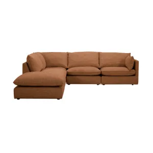 Loft Mini Left Corner Sofa - Luxe Rust by Lounge Lovers, a Sofas for sale on Style Sourcebook