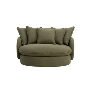 Cocoon Swivel Armchair - Luxe Palm Green by Lounge Lovers, a Chairs for sale on Style Sourcebook