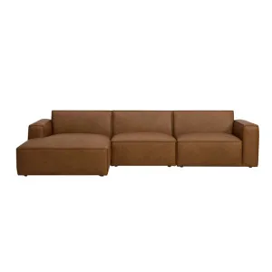 Jude Leather Left Chaise Sofa - Tuscany Tan by Lounge Lovers, a Sofas for sale on Style Sourcebook
