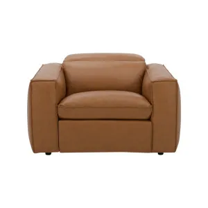Abode Leather Recliner Armchair - Grange Tan by Lounge Lovers, a Chairs for sale on Style Sourcebook