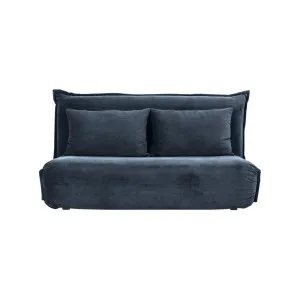 Happy 2 Seat Sofa Bed - Cord Dark Blue by Lounge Lovers, a Sofa Beds for sale on Style Sourcebook