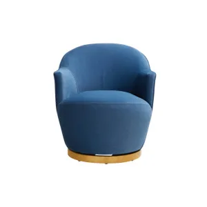 Chloe Swivel Chair - Mohair Chambray by Lounge Lovers, a Chairs for sale on Style Sourcebook
