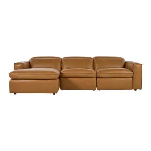 Abode Leather Left Chaise Recliner Sofa - Grange Tan by Lounge Lovers, a Chairs for sale on Style Sourcebook