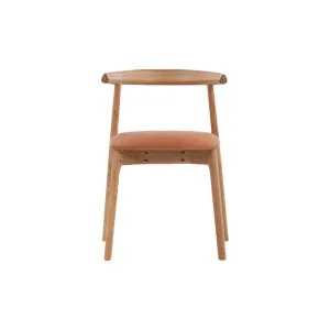 Ollie Dining Chair - Oak/Tan Leather by Lounge Lovers, a Dining Chairs for sale on Style Sourcebook