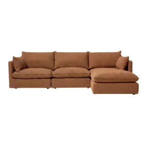 Loft Mini Right Chaise Sofa - Luxe Rust by Lounge Lovers, a Sofas for sale on Style Sourcebook