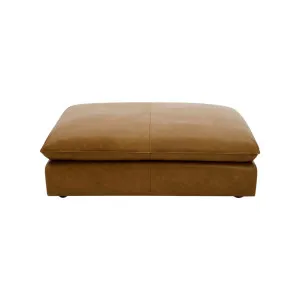 Loft Leather 130cm Ottoman - Grange Tan by Lounge Lovers, a Ottomans for sale on Style Sourcebook