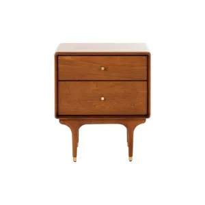 Manhattan Bedside Table - Walnut Brown by Lounge Lovers, a Bedside Tables for sale on Style Sourcebook