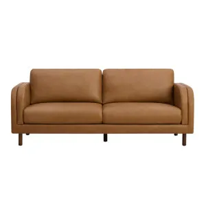 Lila Leather 3 Seat Sofa - Grange Tan by Lounge Lovers, a Sofas for sale on Style Sourcebook