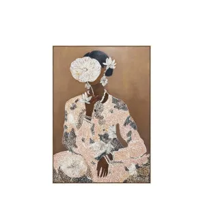 Lady Bloom B Wall Art Canvas 140cm x 100cm by Luxe Mirrors, a Prints for sale on Style Sourcebook
