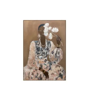Lady Bloom A Wall Art Canvas 140cm x 100cm by Luxe Mirrors, a Prints for sale on Style Sourcebook