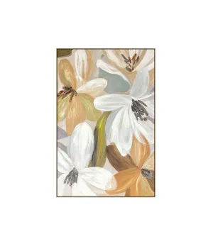 Ivory & Gold Blossoms Wall Art Canvas 120cm x 80cm by Luxe Mirrors, a Prints for sale on Style Sourcebook