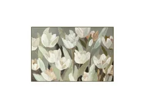 Ivory Garden Wall Art Canvas 120cm x 80cm by Luxe Mirrors, a Prints for sale on Style Sourcebook