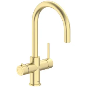Peppy Taps Flagship 4in1 Boiling and Chilled Filtered Water Tap Brushed Brass Gold 4IN1BCBBG by Peppy Taps, a Kitchen Taps & Mixers for sale on Style Sourcebook