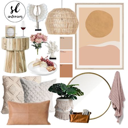 Warm Tone Living Interior Design Mood Board by Shannah Lea Interiors ...