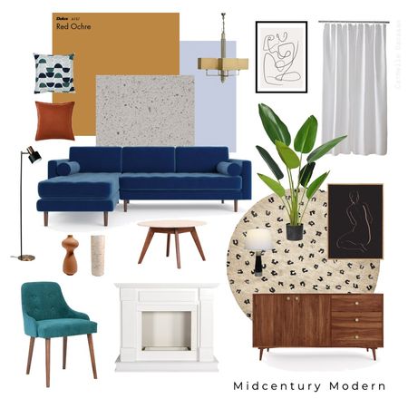 Midcentury Modern Interior Design Mood Board by CarmelleGacasan - Style ...