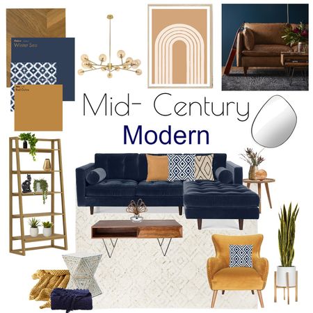 Mid- Century Interior Design Mood Board by Asscher Designs - Style ...