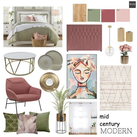 Mid Century Modern Interior Design Mood Board by gennaleelyne - Style ...